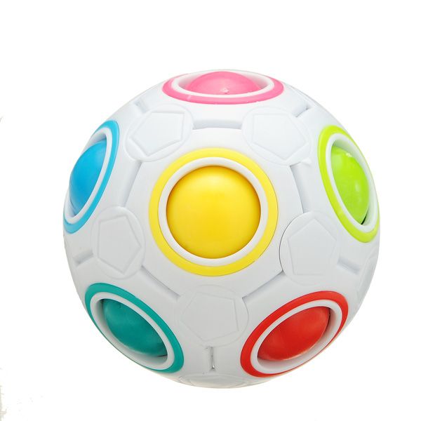 Rainbow Fidget Puzzle Ball - Pop It Fidget Ball Sensory Fidget Toy For ...