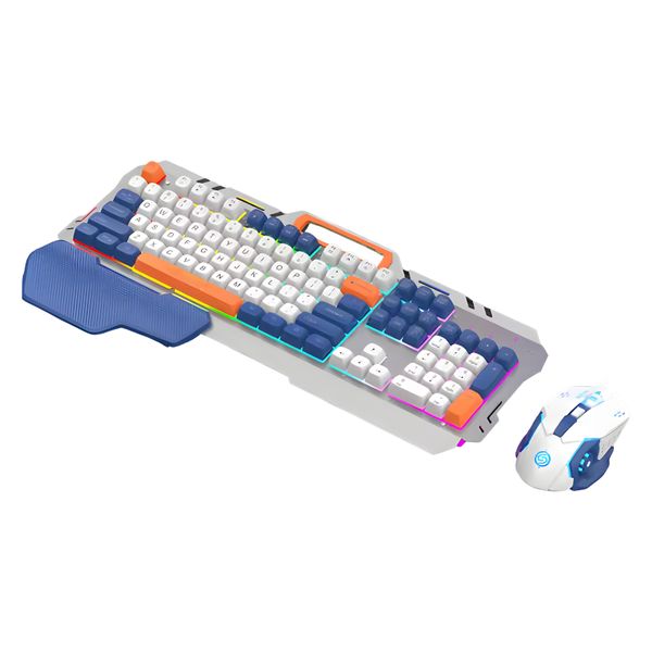 RGB Gaming Keyboard &amp; Mouse - 108 Keys Wired Set