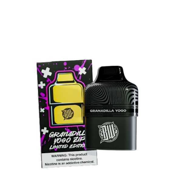 Bewolk Bar- Disposable Vape with Mesh Coil Flavour Pods Granadilla Yogo zip