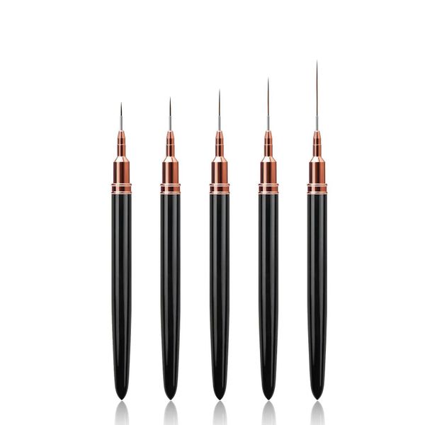 5pcs Nail Stretching Brush Set, Line Pattern Paint Pen, Nail Stretching Pen