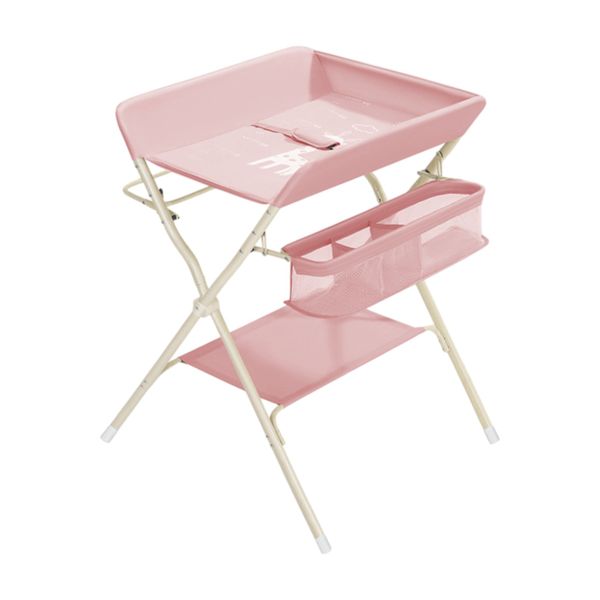 Foldable Baby Changing Table with Storage Shelves &amp; Organizer