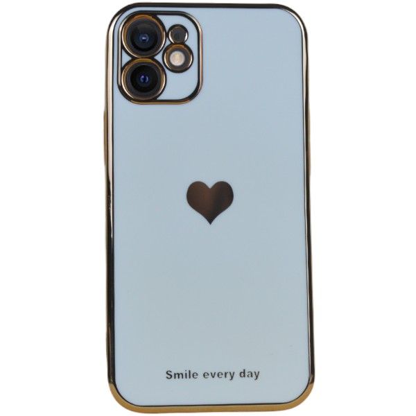 Stylish Heart Print Design Phone Cover - Compatible With - iPhone 12 Mini