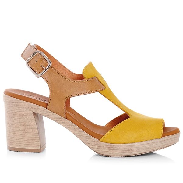 Green Cross GX&amp;Co Paula Urban T-Bar With Buckle 52229 Mustard