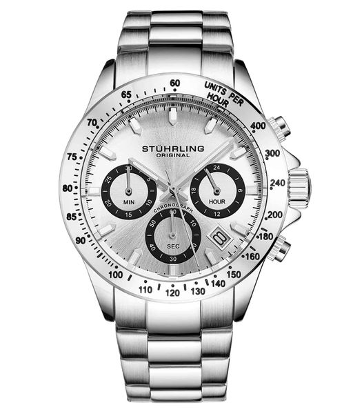 Stuhrling Original - Men's Silver Quartz Watch - 3960.9