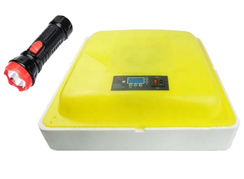 88 Egg Incubator-Manual turning - Plus Egg Candling Torch