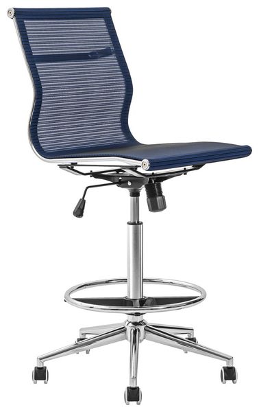 Netting Draughtsman Office Chair-Blue