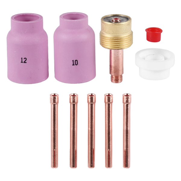 9Pcs TIG Welding Torch Gas Lens &amp;Cup for WP17 WP18 WP26 Collet Bodies