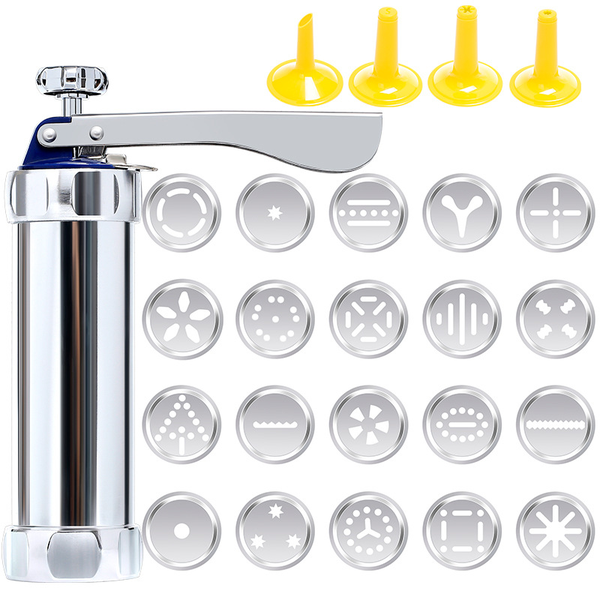 25Piece Stainless Steel Biscuit Pressure Gun Set