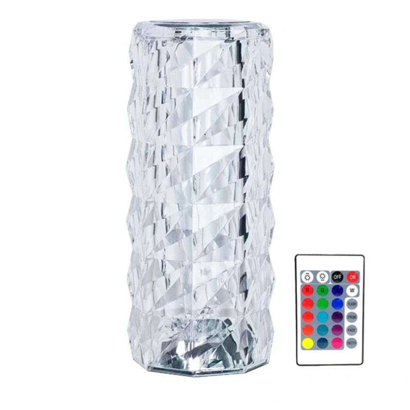 Crystal Lamp,16 Color Changing Rose Crystal Diamond Table Lamp