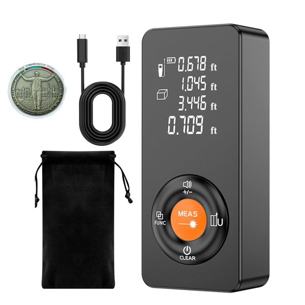 Laser Distance Meter-60M,IP54 Waterproof, 2mm( 1/16 inch) Accuracy