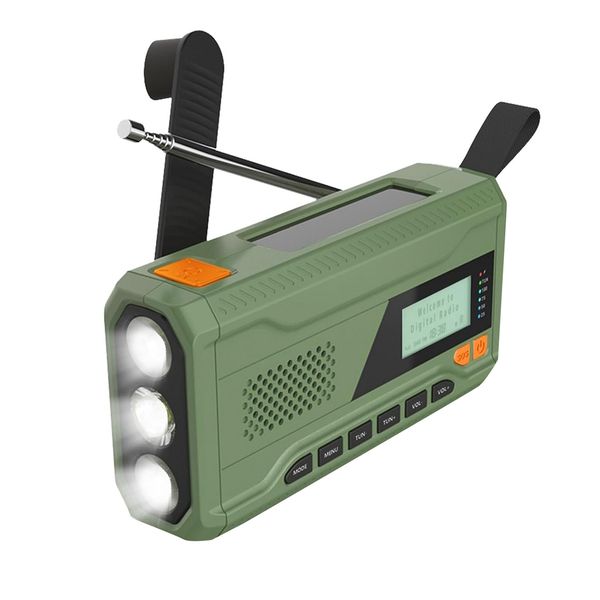 Mini Hand Crank Bluetooth Radio DAB+/DAB/FM Radio 4500 MAh Solar