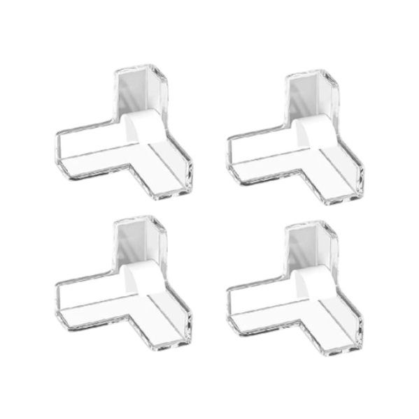 4 Piece - T-Shaped Table Top Corner Guards - Transparent