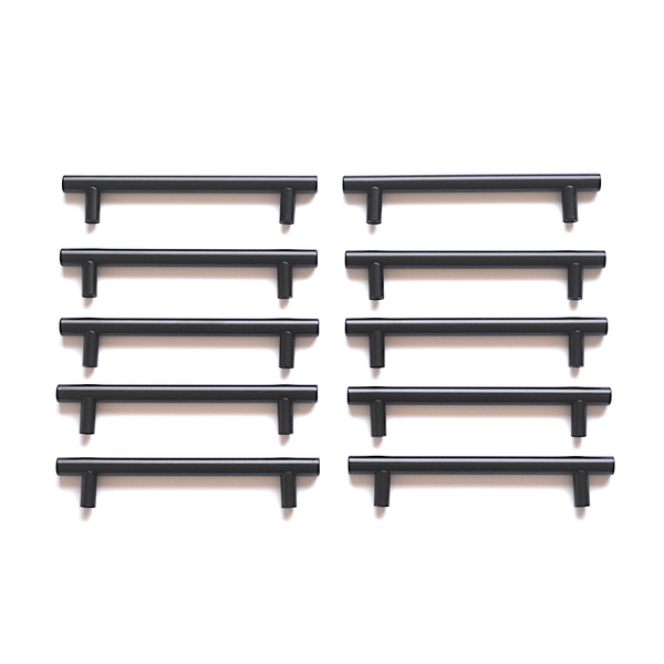 Project Solutions Bar Handle Hollow Matt Black 96mm Pack of 10