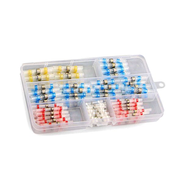 100 Piece Solder Seal Wire Connectors Heat Shrink Butt Splice