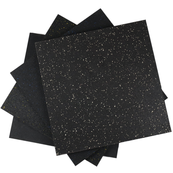 4 Piece Rubber Gym Flooring Mats 50x50x1.5cm Exercise Equipment Mat