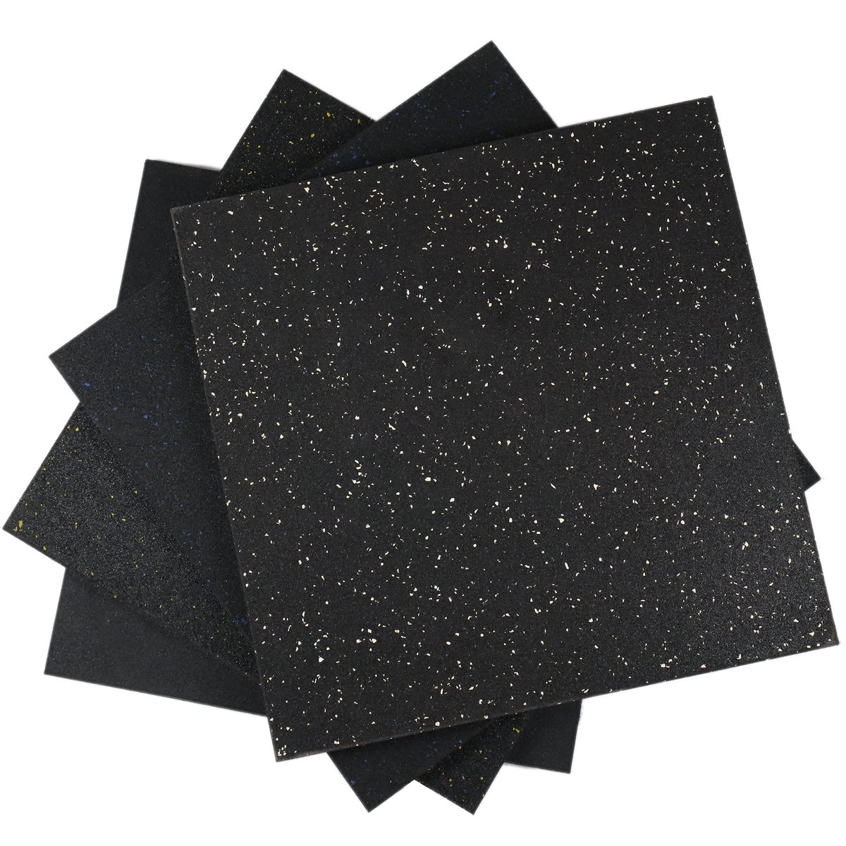 4 Piece Rubber Gym Flooring Mats 50x50x1.5cm Exercise Equipment Mat