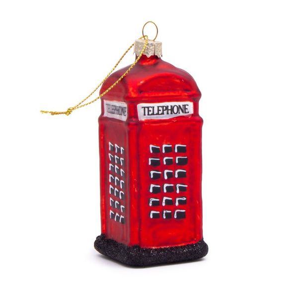 Gisela Graham Painted Glass Telephone Box