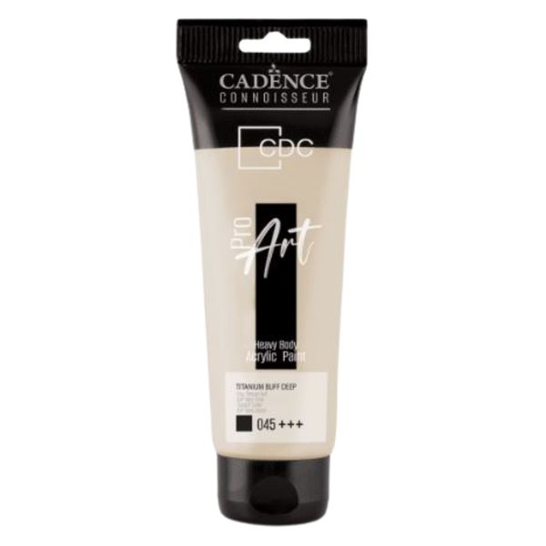 Cadence Pro Heavy Body Acrylic 120ml Titanium Buff Deep