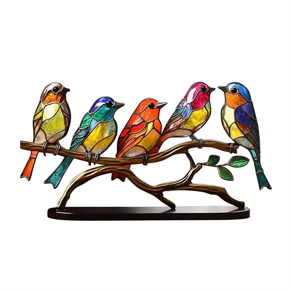 Home Desktop Living Room Wine Cabinet Office Colorful Birds Crafts