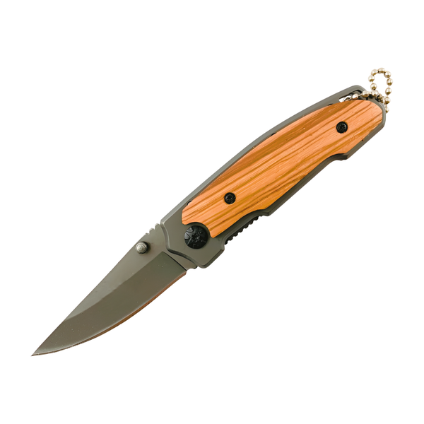 Mini Hunting Pocket Knife With Wood Handle