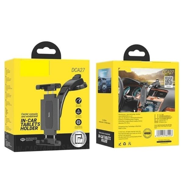 DCA27 Smart Travel 12.9" Tablet &amp; Phone Suction Dash Holder. BT