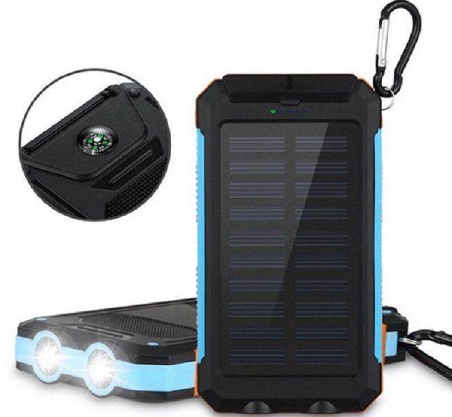 Solar Power Bank-12000mAH 2 Ports