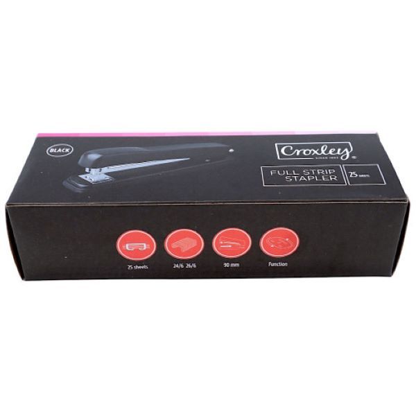 CROXLEY Full Strip Metal Stapler Black