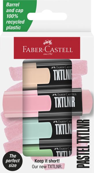 Faber-Castell Mini Highlighter TXTLNR SF cardboard set of 4 Pastels