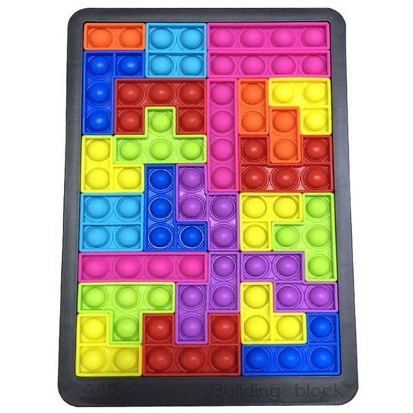 Puzzle Tetris Silicone Building Blocks Bubble Children's Educational Toys