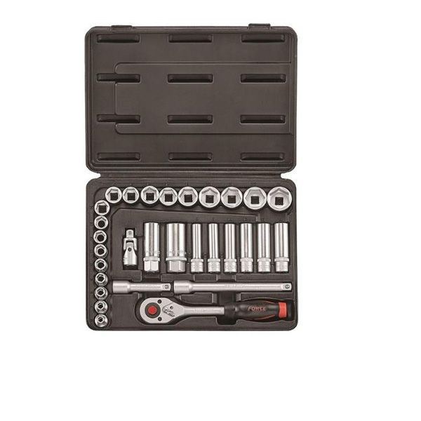 Force 3/8" Dr 30Pc 6Pt Flank Socket Set 6-24Mm
