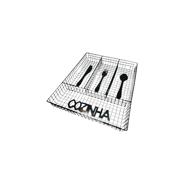 Metal Mesh Cutlery Tray Organizer - 32.2 x 26.4 x 4.3cm