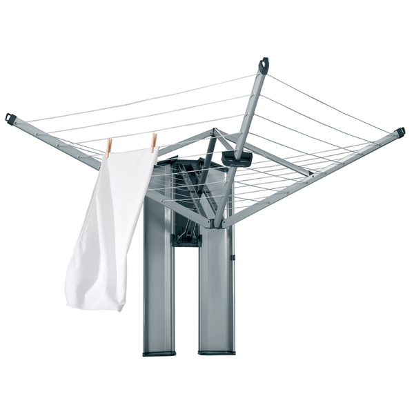 Brabantia - Wall Mounted Clothes Dryer, 24m Line, 2 Loads, Foldable Cover