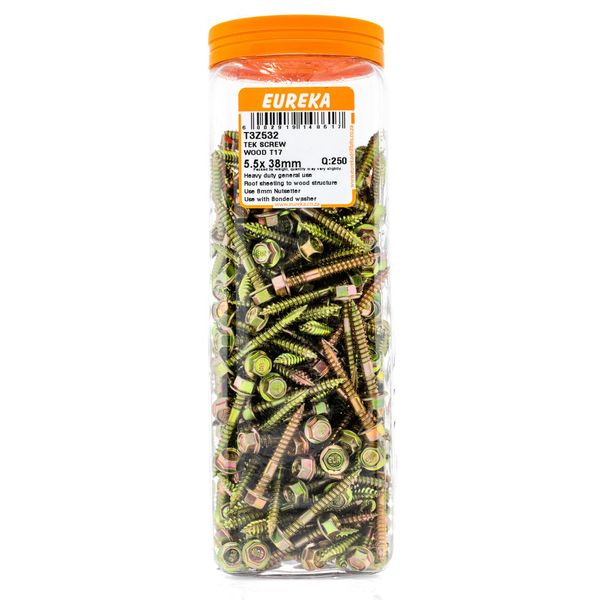 EUREKA Tek Screw T17 5.5 x 38mm Q:250 T3Z532