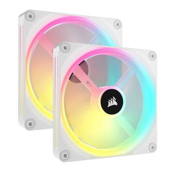 iCUE LINK QX140 RGB 140mm PWM PC Fans Starter Kit - White