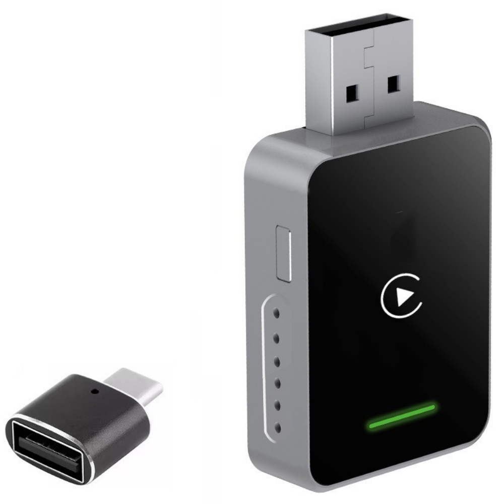 2-in-1 Wireless CarPlay/Android Auto Adapter- Wired to Wireless,Plug & Play