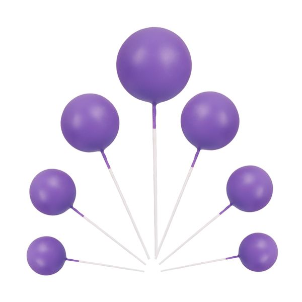 Cake Decorating Styrofoam Balls Purple - 20 Pieces - Non-Edible