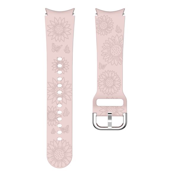 Embossed Sunflower Silicone Strap Compatible with Samsung Galaxy Watch 6