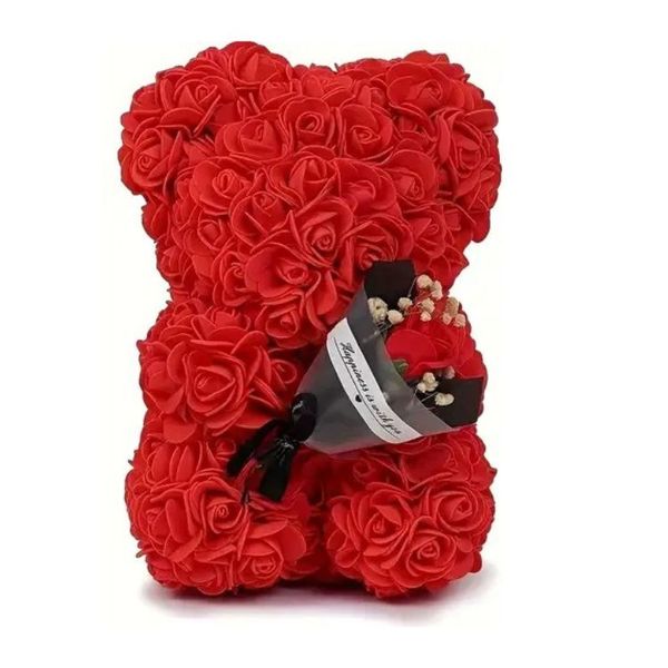 22cm Rose Teddy Bear With Mini Bouquet