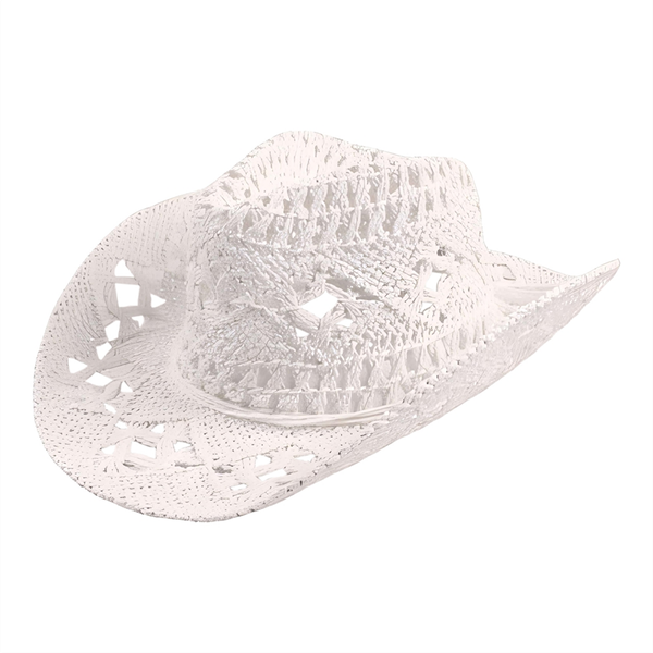 Straw Cowboy Hats for Women Western Cowgirl Hat for Holiday Party C