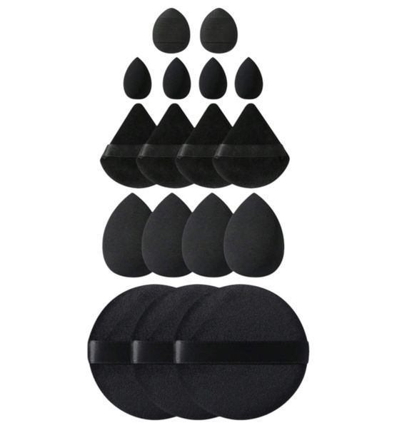 17 Piece Application Tools Set For Makeup - Black