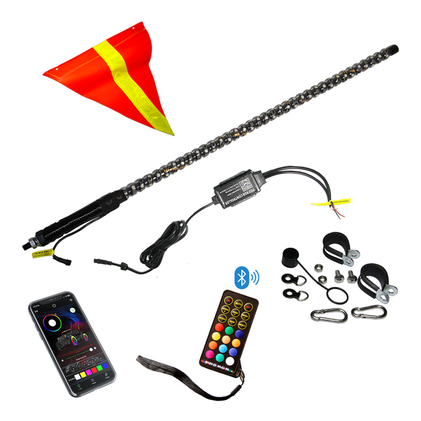 Highly visible LED light with remote and smart phone control RGB APP