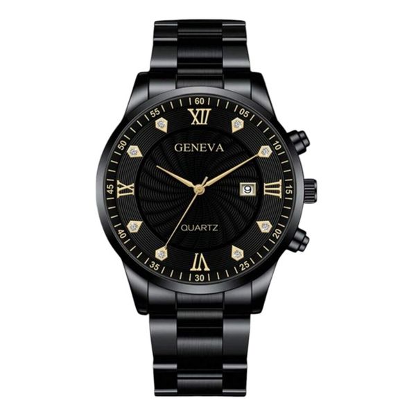 Geneva Formal Men's Watch,Classic Silver Watches for Men