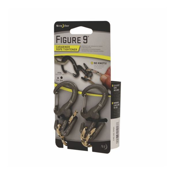 Figure 9 Carabiner Rope Tightener - SML 2 PCK W/Rope - Black
