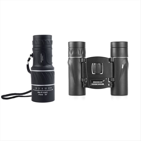 2000x25 Hd Zoom Binoculars and Single-Tube Telescope 16x52 - 2 Piece