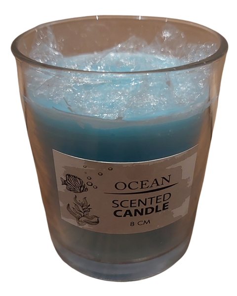 Blue Ocean Scented Candle in Glass