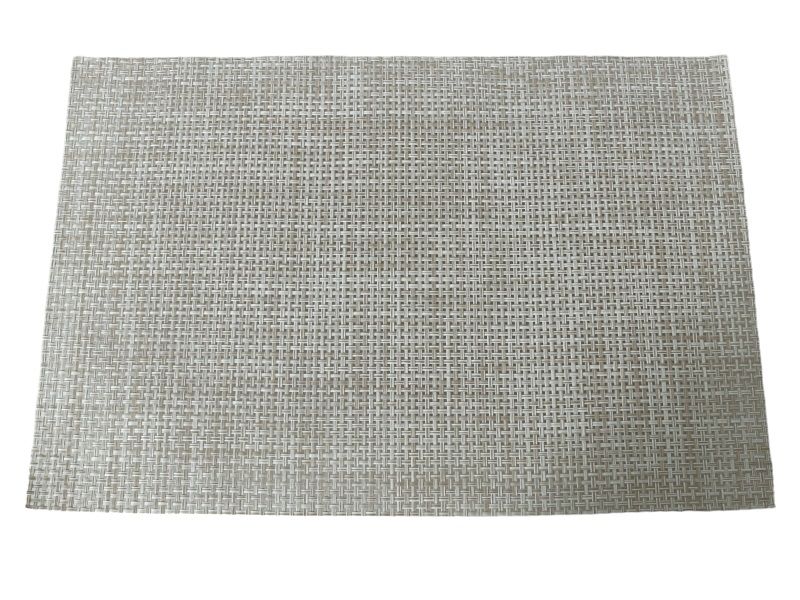 Placemat Polyester Rectangular With PV Coating - Grey/White