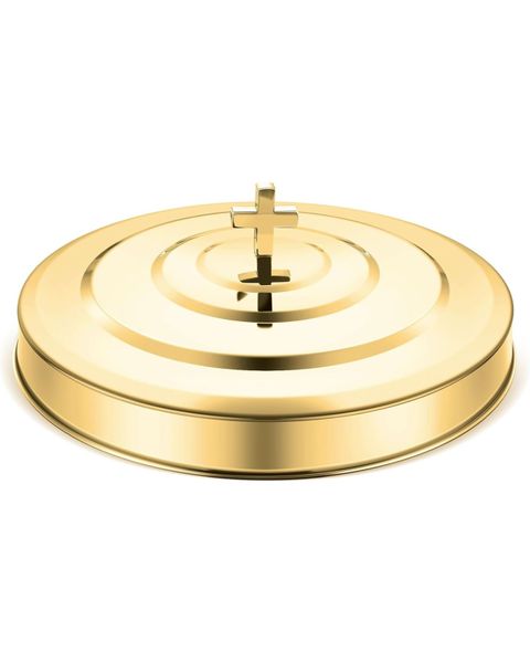 Holy Communion Tray Lid - Stainless Steel - With Cross Handle