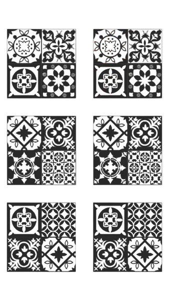 Vinyl Wall Tiles with Lamination - Mandala Star Flower