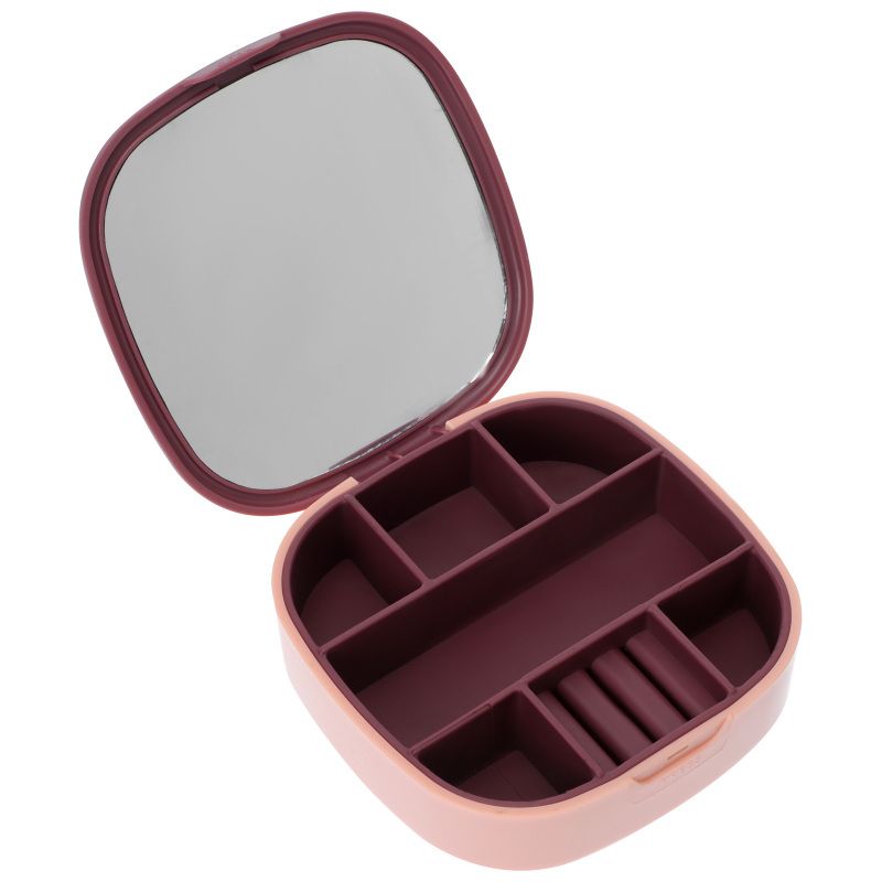 Exquisite Portable Jewelry Storage Box with Mirror F49-8-905