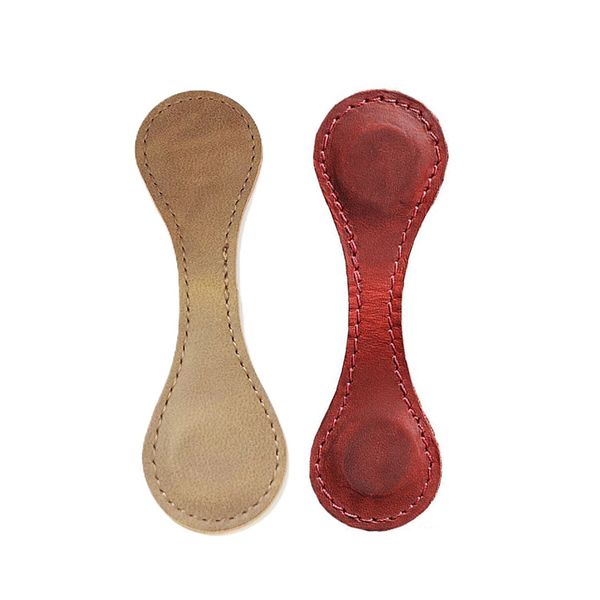 Vintage Leather Magnetic Bookmarks - Set of 2